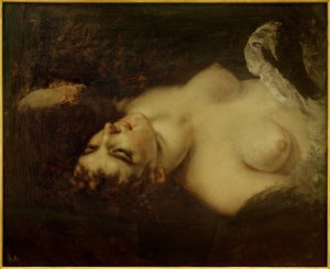 Mulher nua, estudo para "Mulher com papagaio"